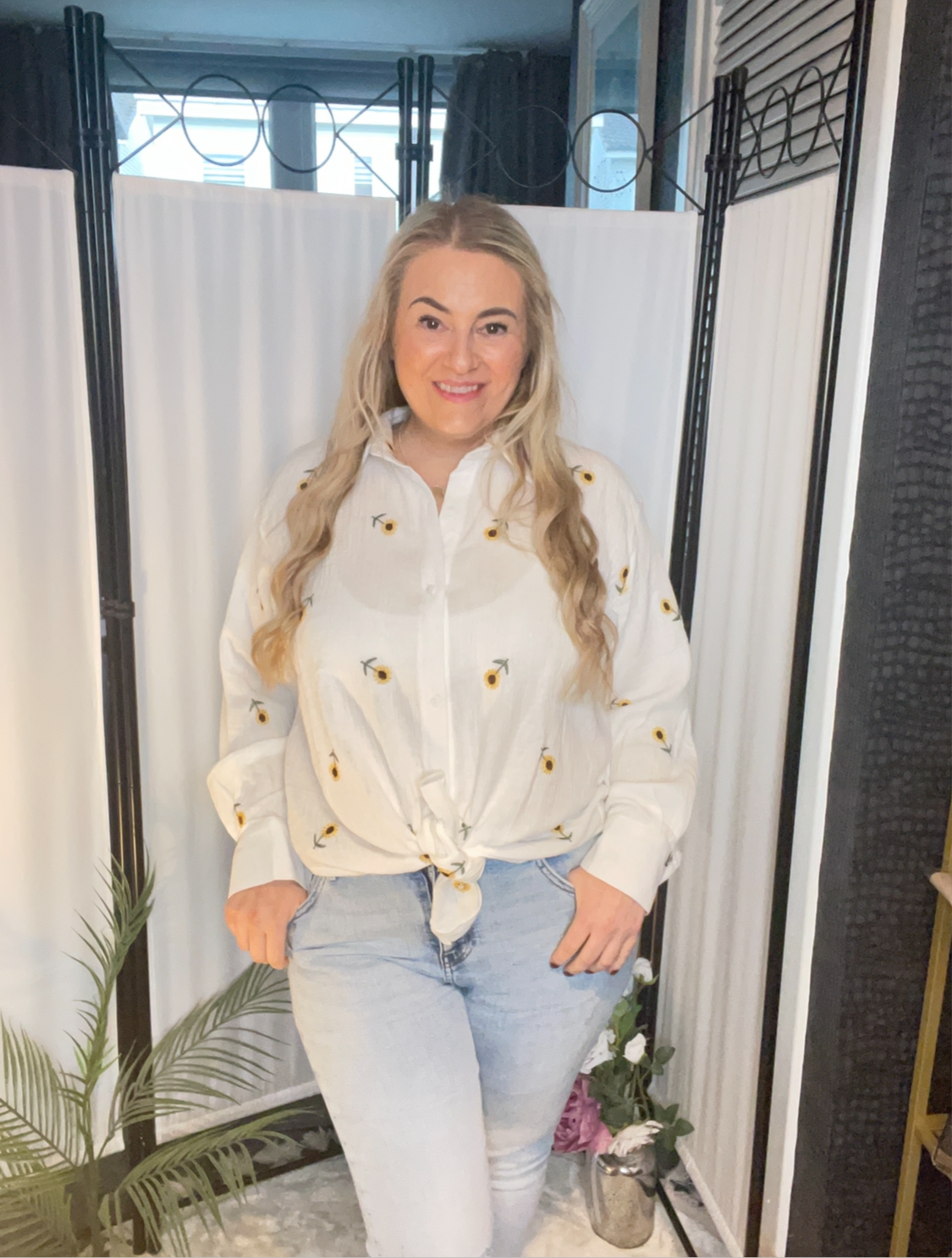 SUNFLOWER EMBROIDERED SHIRT