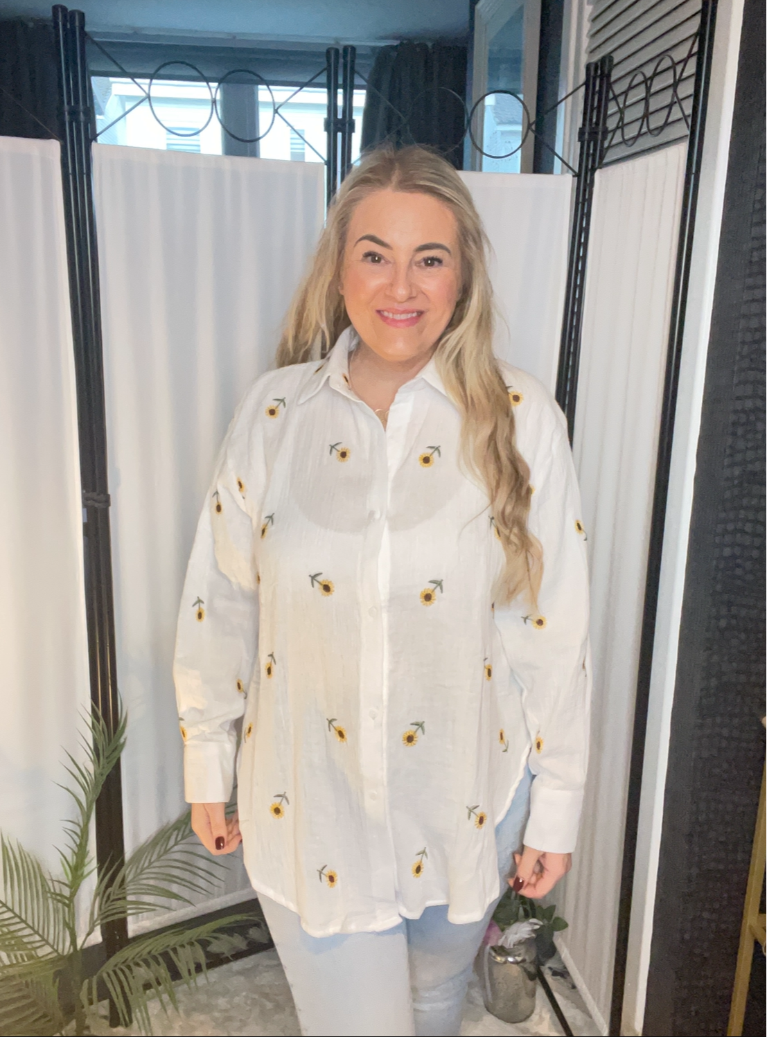 SUNFLOWER EMBROIDERED SHIRT