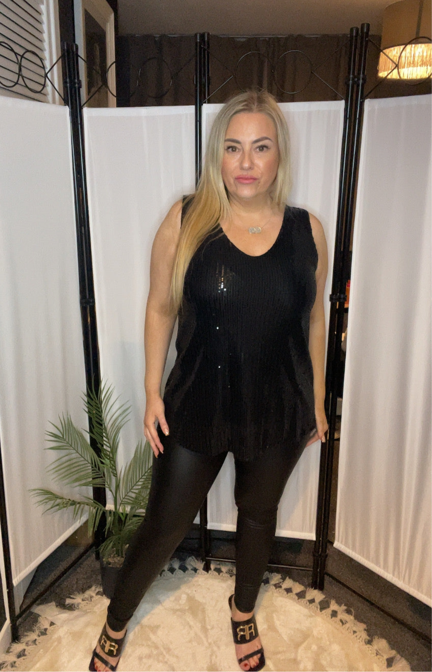 THE SPARKLE TOP - BLACK