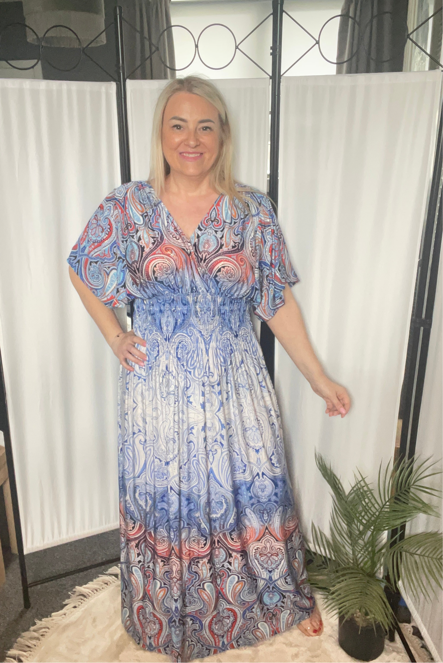 THE MOROCCAN MAXI DRESS - BLUE