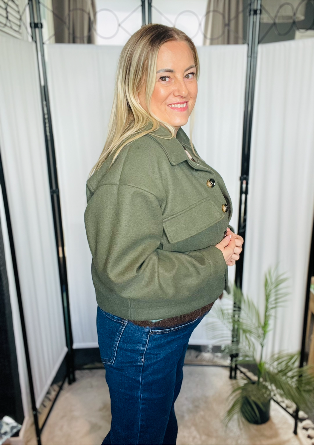 THE CARMEN SHORT STYLE JACKET - KHAKI