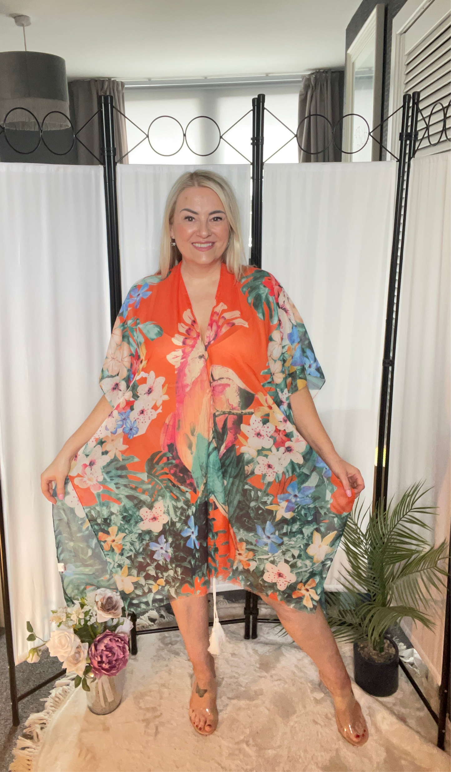 PARROT KAFTAN - ORANGE