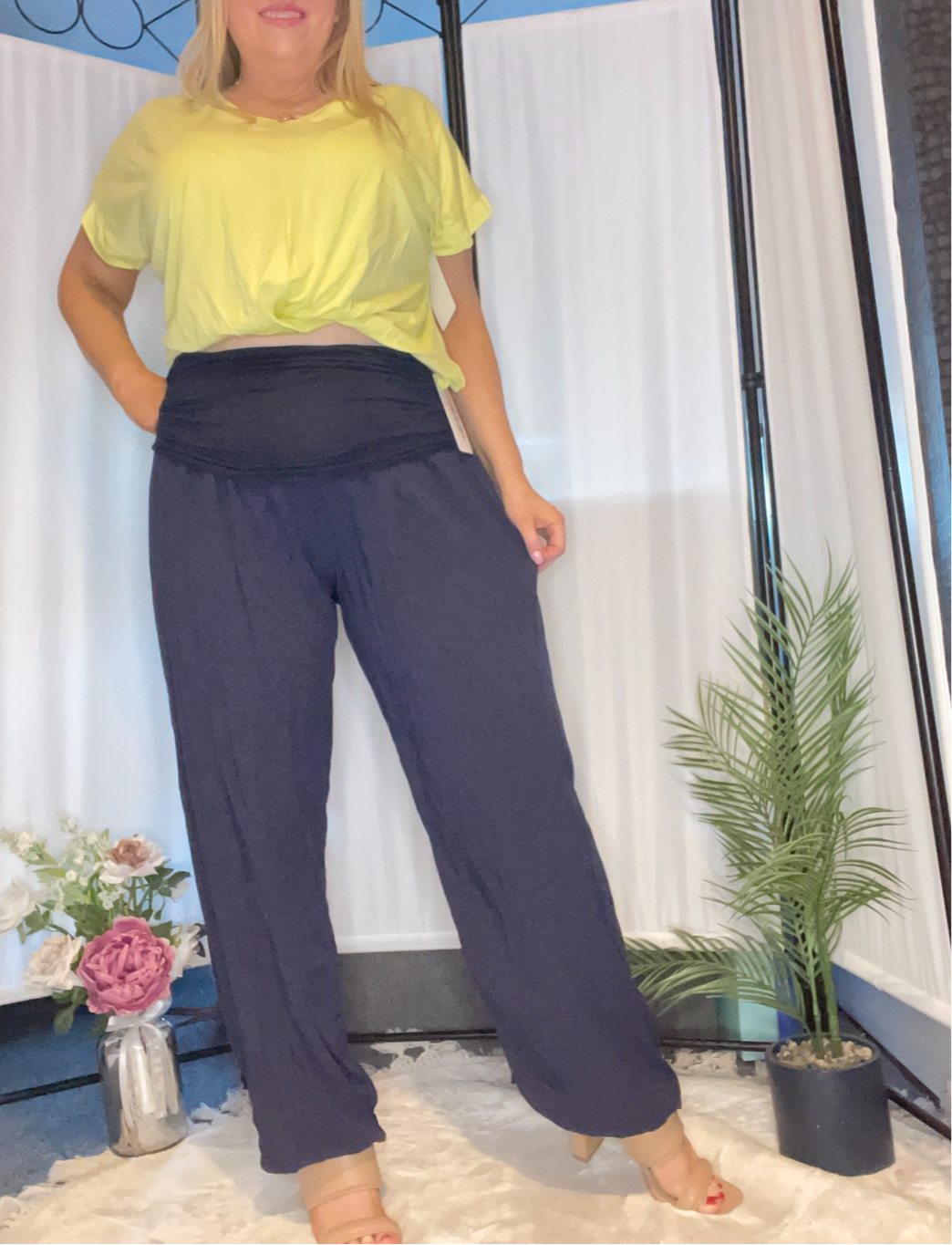 HAREM PANTS STANDARD - NAVY