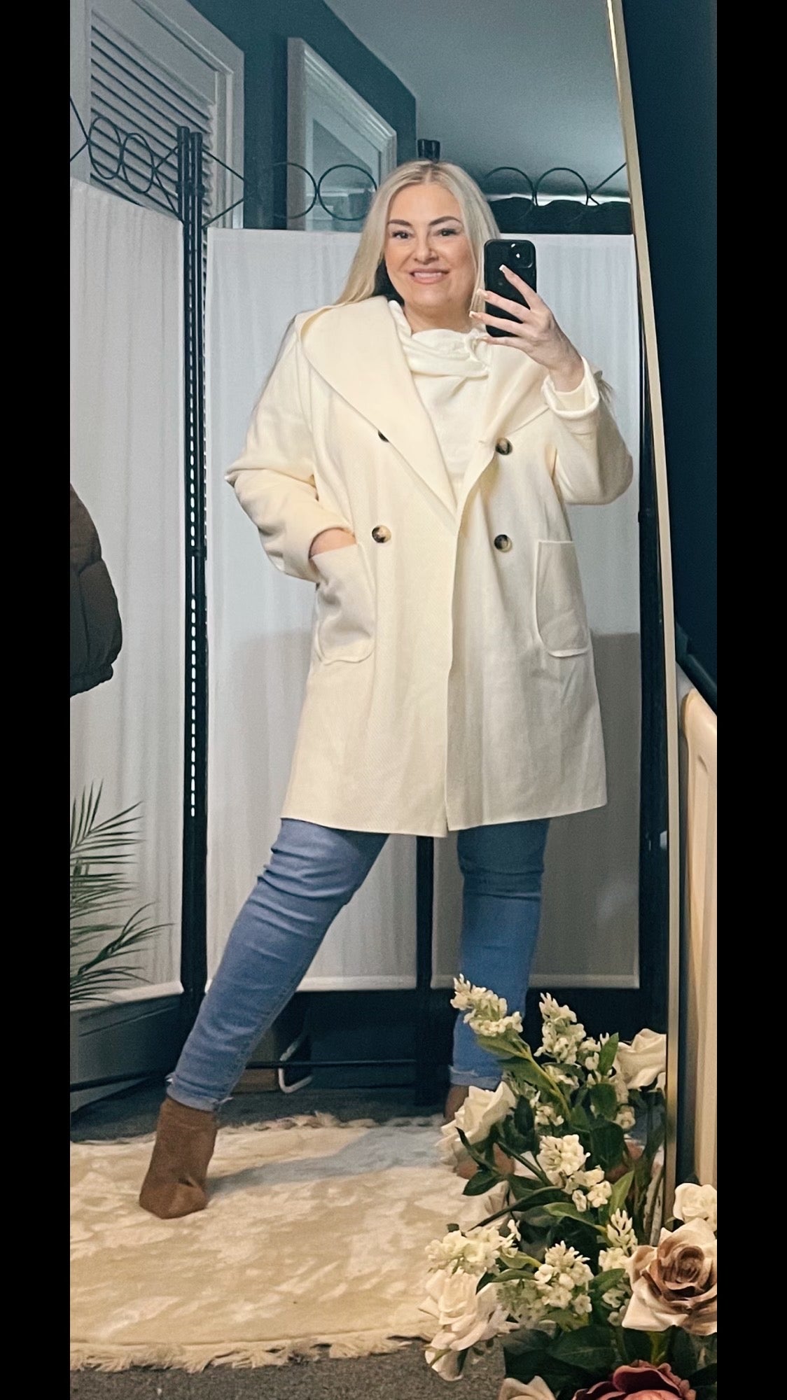 THE CHLOE COAT - CREAM
