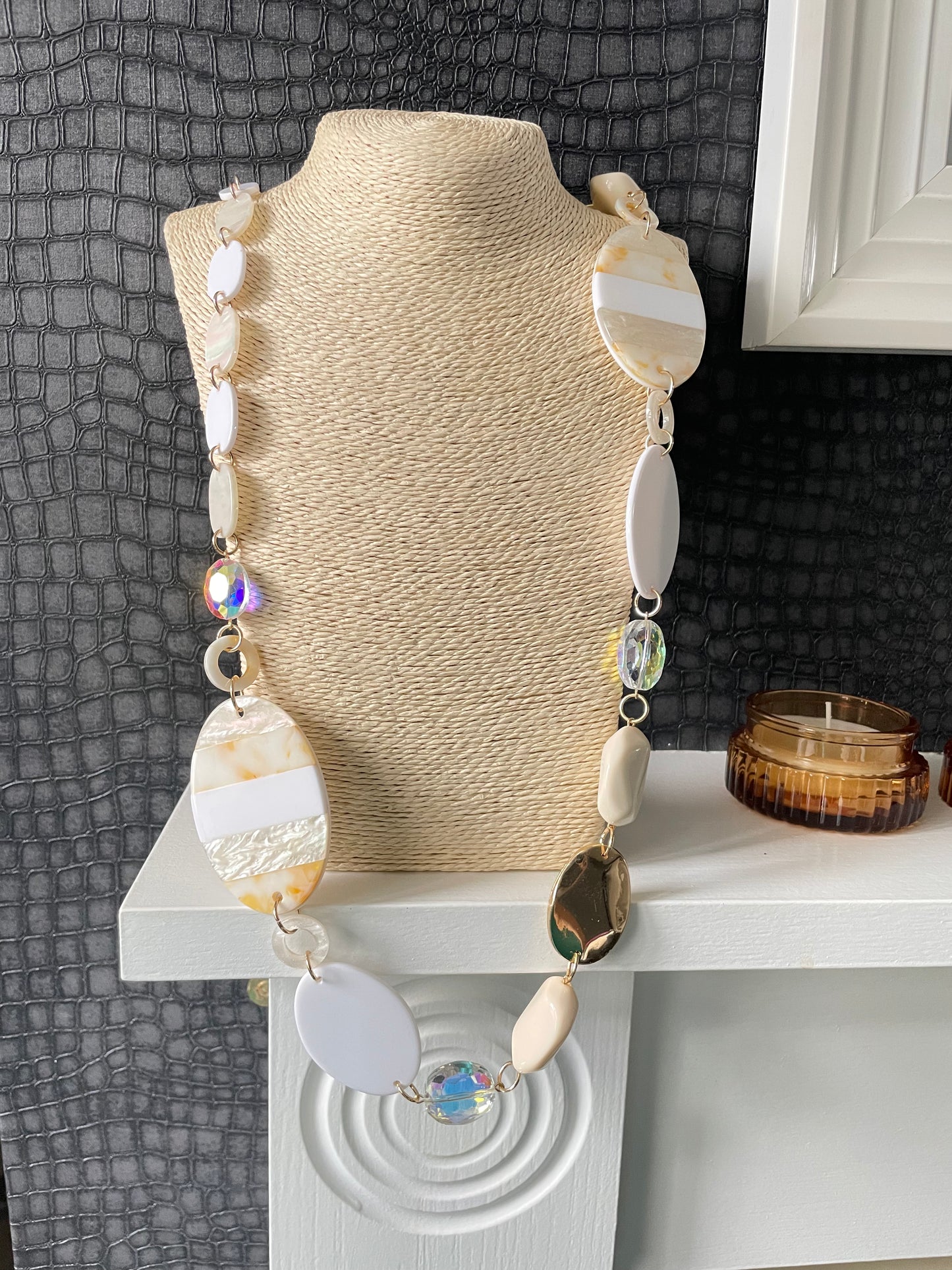 LONG GOLD SPARKLE NECKLACE