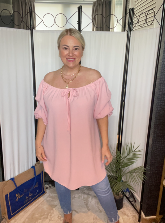 THE CLARA TOP - LIGHT PINK