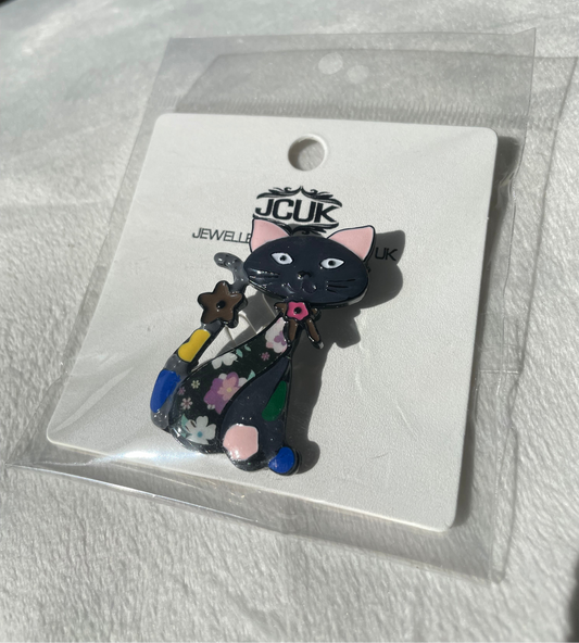 BLACK CAT BROOCH