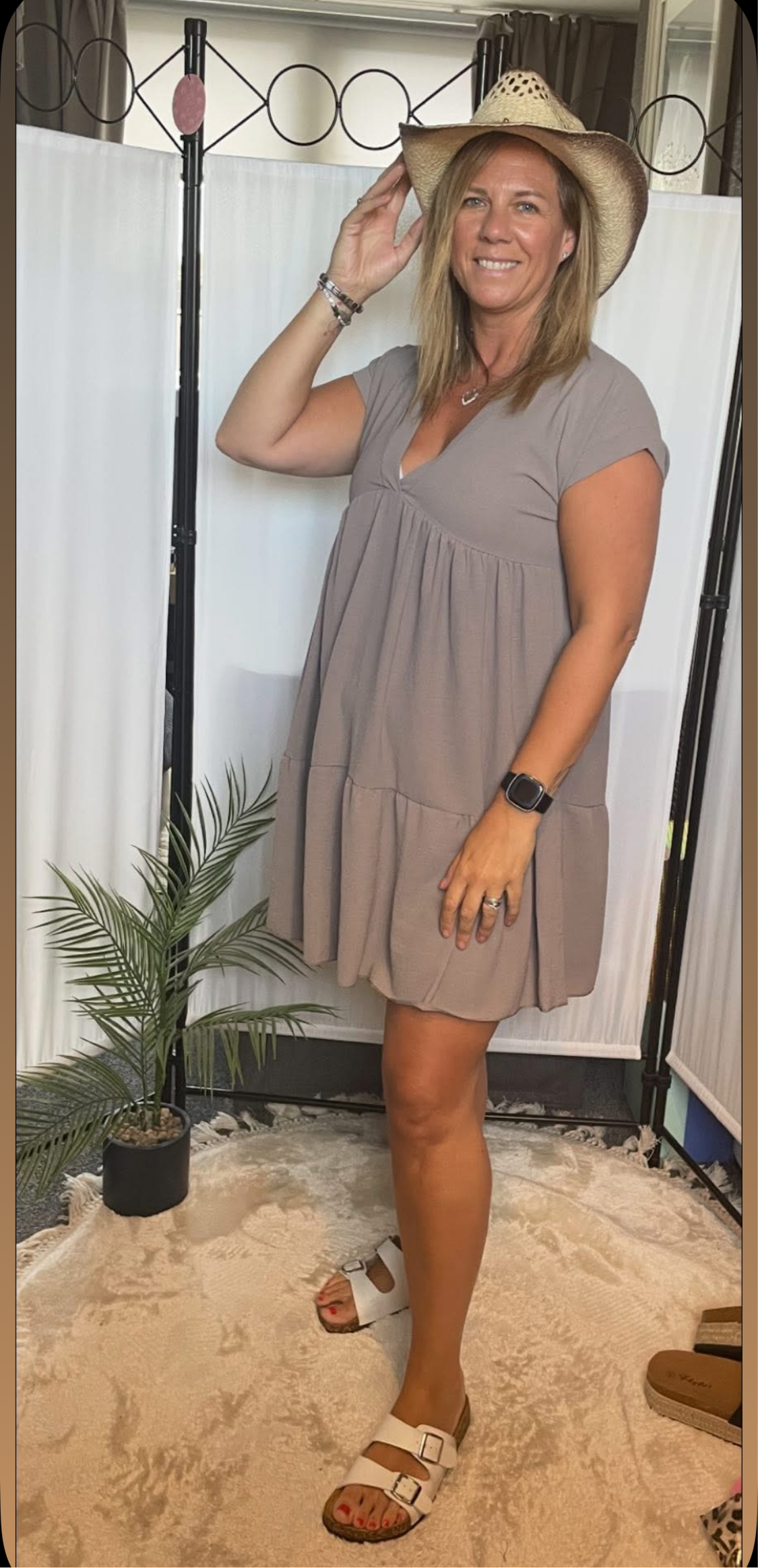 THE SUMMER SMOCK DRESS - MUSHROOM