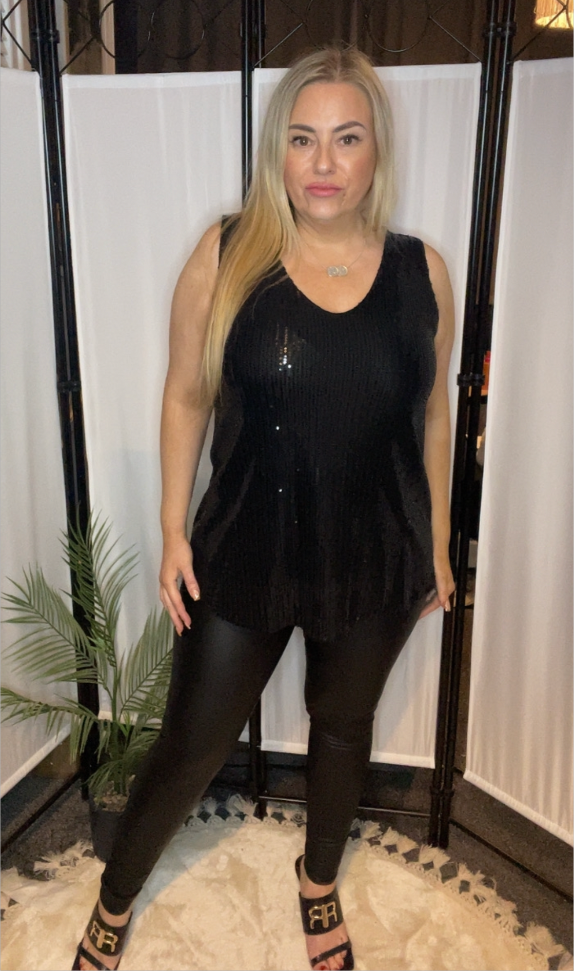 THE SPARKLE TOP - BLACK