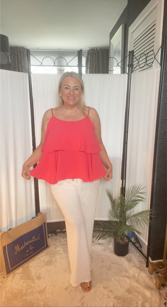 THE JOSIE TOP - CORAL