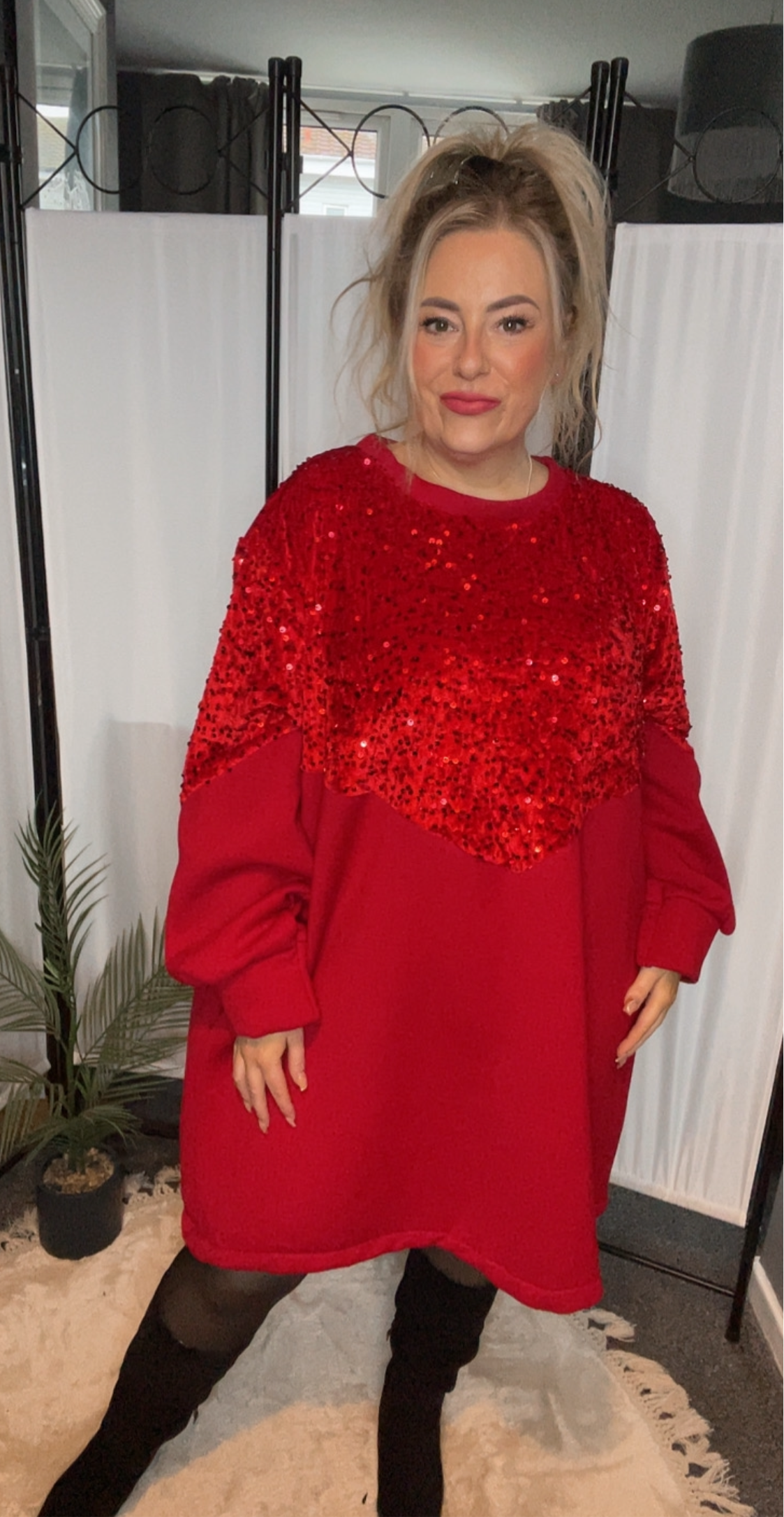 THE JESSICA LONGLINE JUMPER - RED