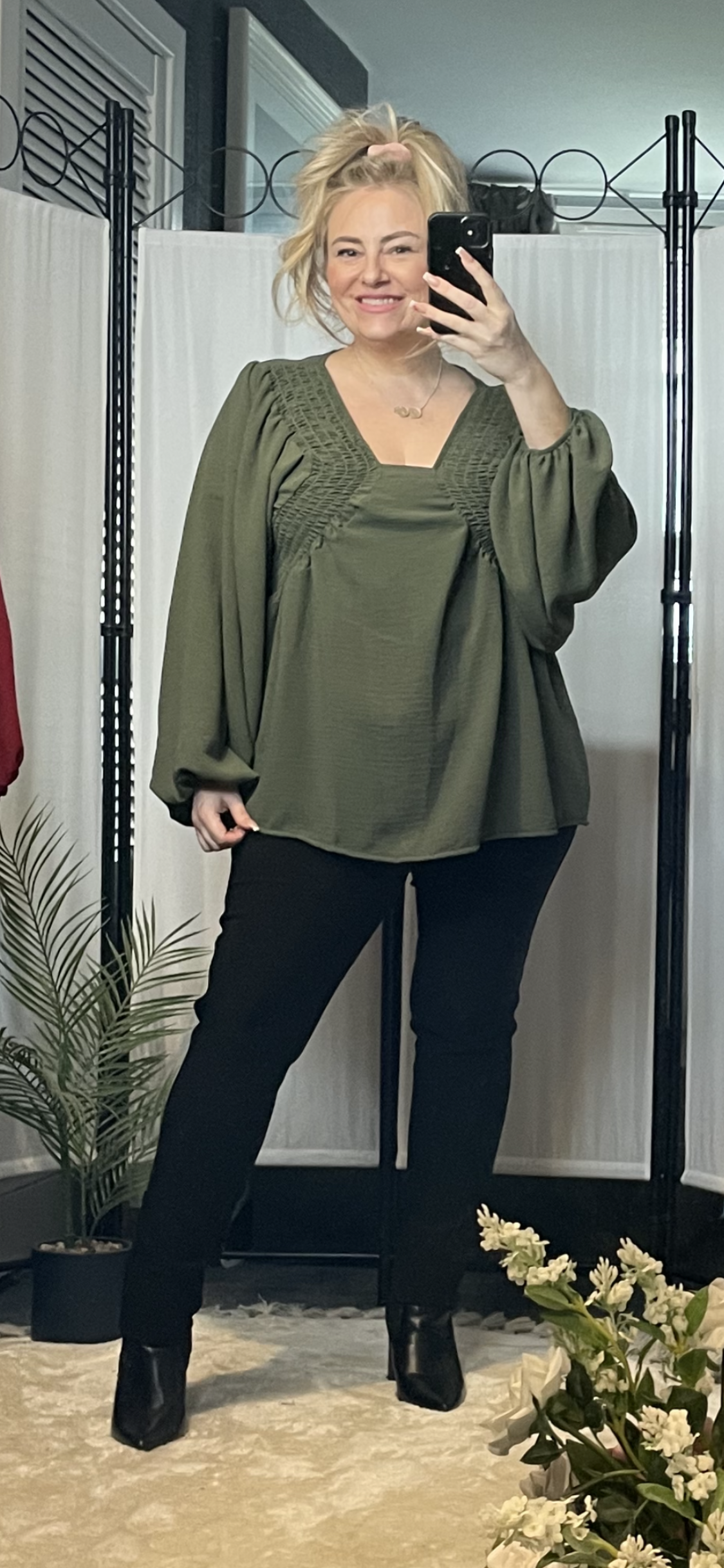 THE FREYA TOP - KHAKI