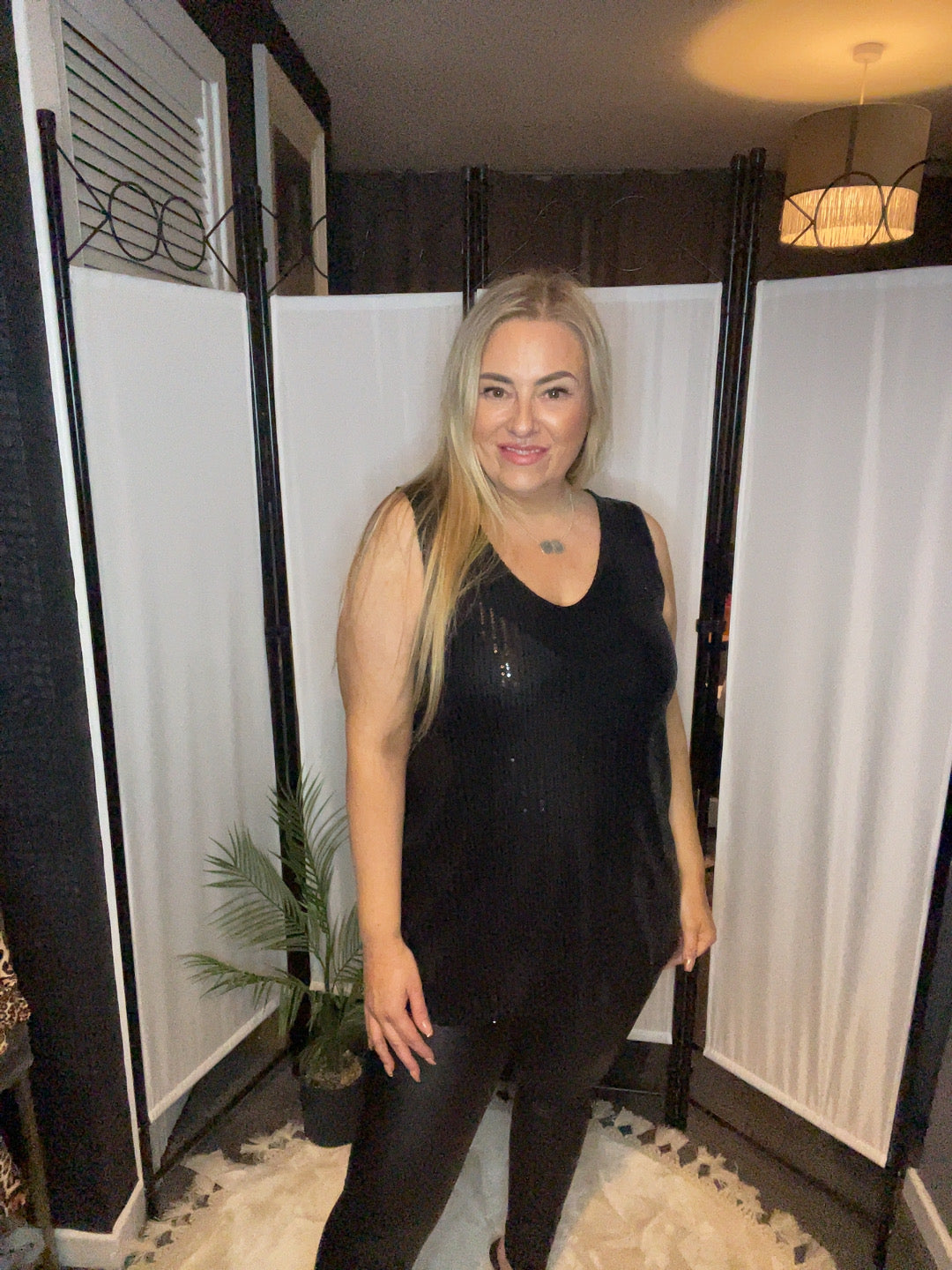 THE SPARKLE TOP - BLACK