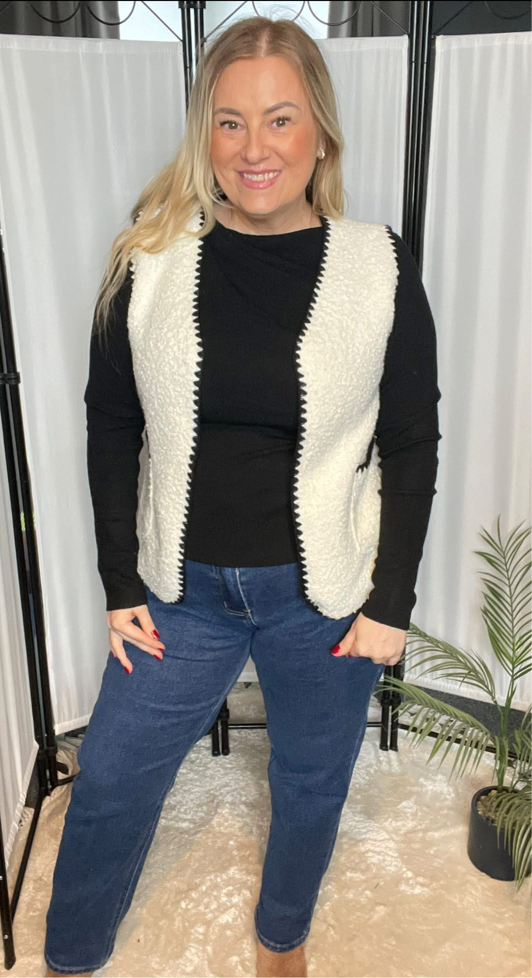 THE SHANIA WAISTCOAT - WINTER WHITE