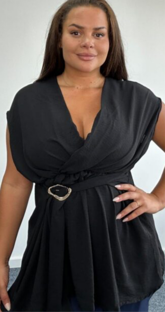 THE TAYLOR TOP - BLACK (CURVE)