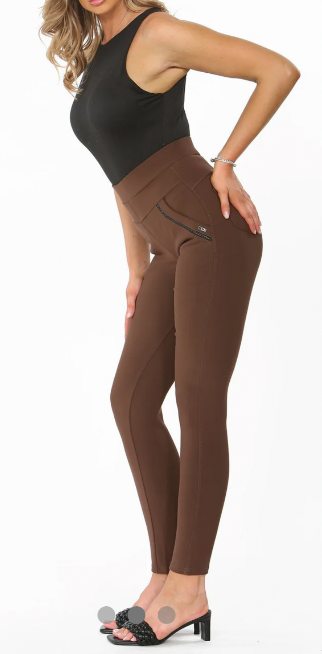 THE SCUBA JEGGINGS - BROWN