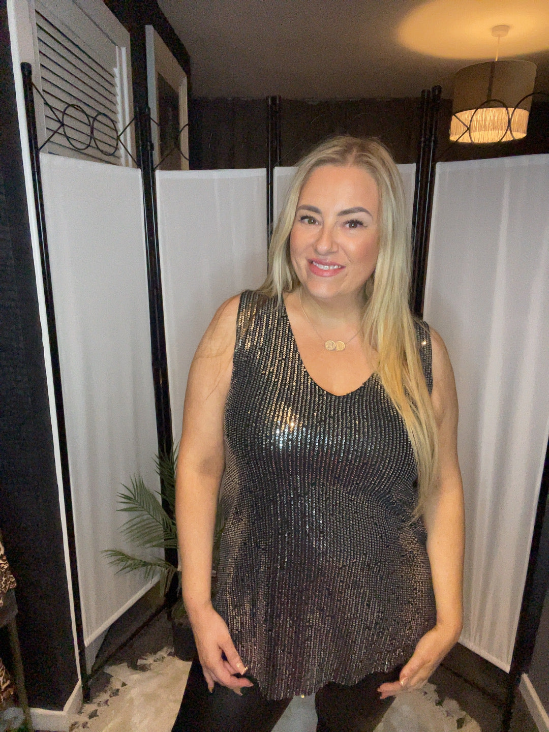 THE SPARKLE TOP - SILVER