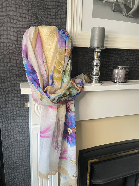 PURPLE AND PINK SARONG/SCARF