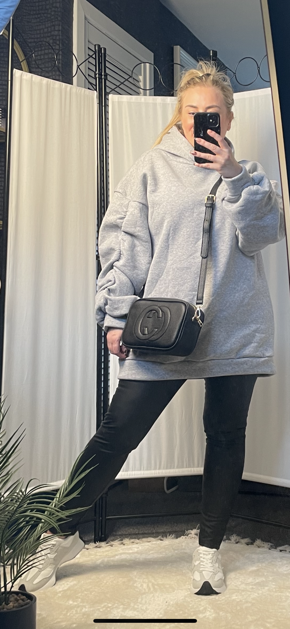 LONGLINE HOODIE - GREY MARL